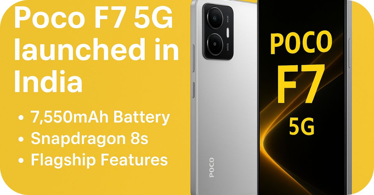 Poco F7 5G launched in India